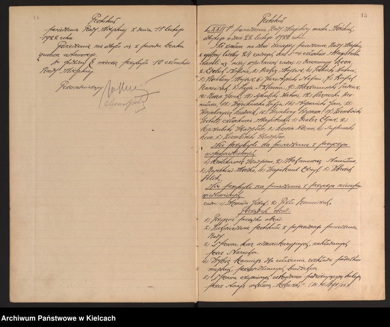 Obraz 11 z jednostki "Protokoły z posiedzeń Rady Miejskiej miasta Końskie 20 stycznia 1922- 12 maja 1923 roku"