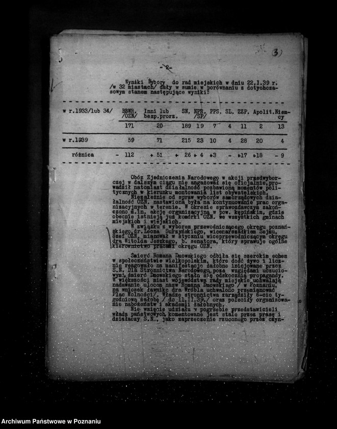 Obraz 7 z jednostki "Sprawozdania z polskiego legalnego ruchu politycznego za miesiące styczeń-lipiec 1939 r."