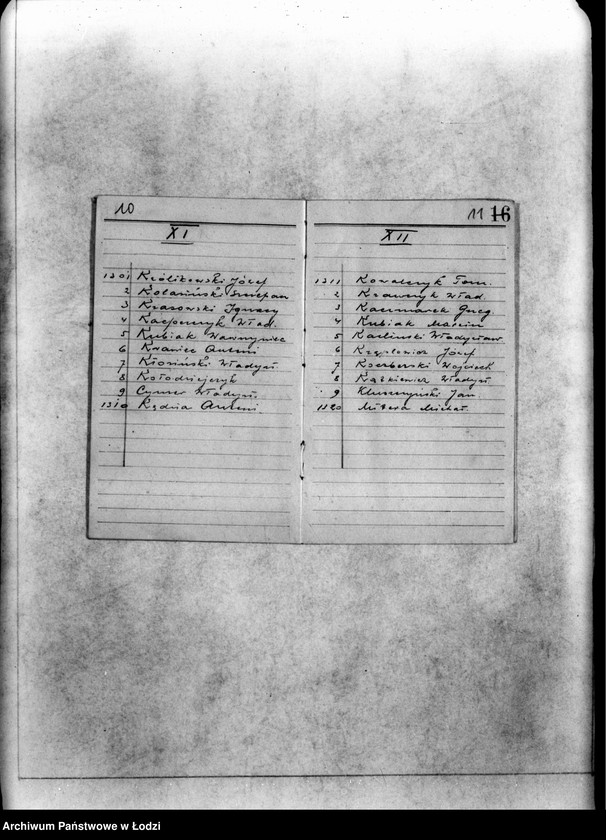 Obraz 9 z jednostki "[Lista członków rezerwy Milicji Obywatelskiej w Łodzi]"