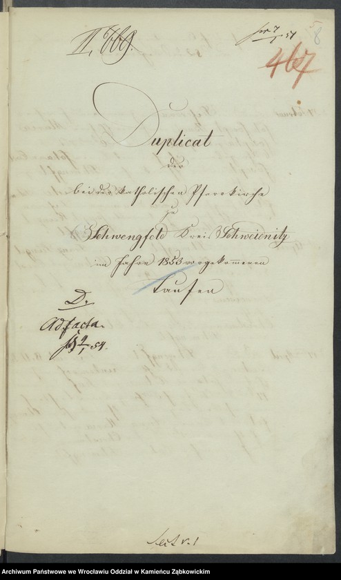 image.from.unit.number "Amtsgericht Schweidnitz Duplicate der Kirchenbücher zu Schwengfeld"