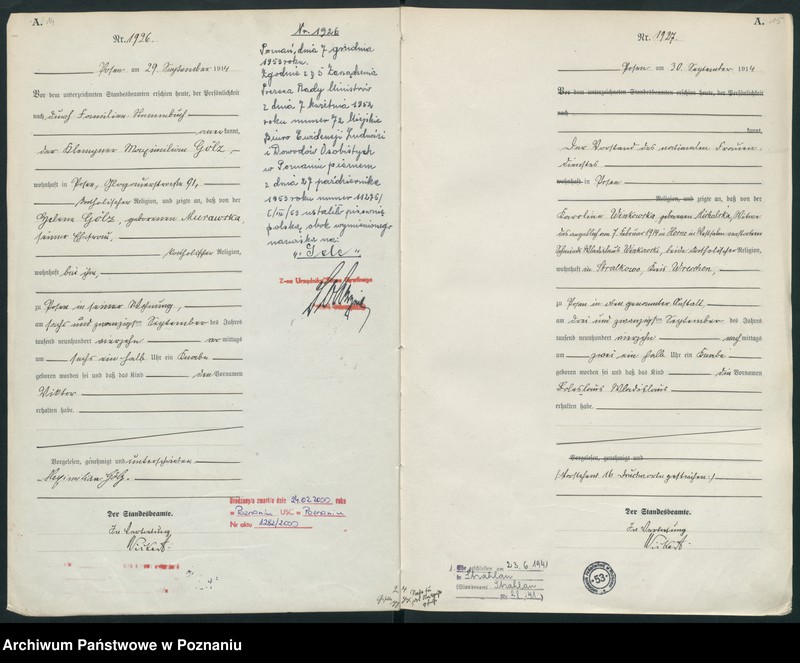 Obraz 10 z jednostki "Księga miejscowa urodzeń tom V-VI [Rejestr główny urodzeń]"