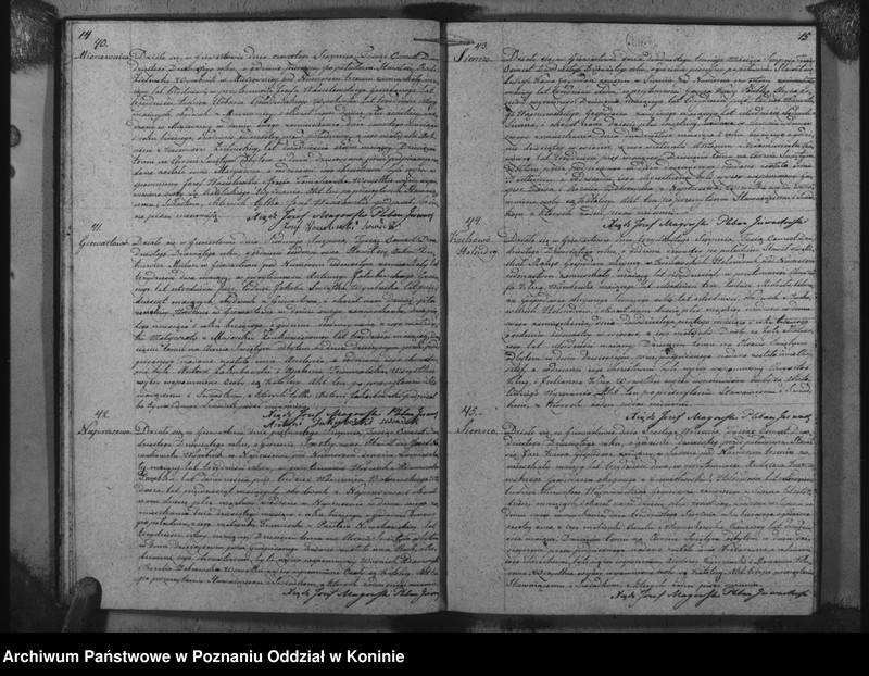 Obraz 10 z jednostki "Księga urodzonych, ślubów i zmarłych"