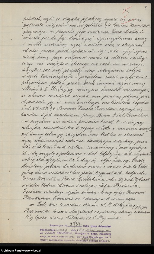 Obraz 10 z jednostki "Gerszon Rozenblum, Helena Lederowa – wyrób i sprzedaż przetworów jutowych"