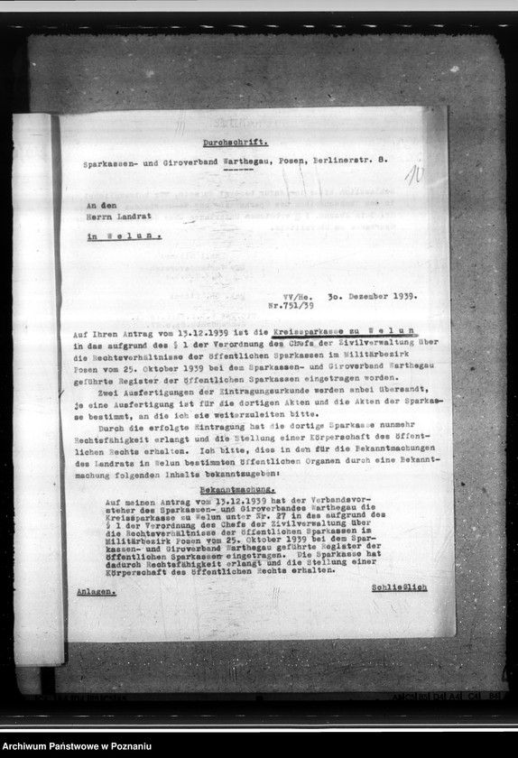 Obraz 13 z jednostki "Sparkassen und Giroverband Wartheland"