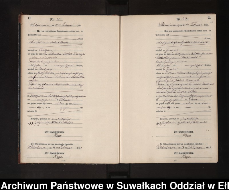 image.from.unit.number "Sterbe-Neben-Register des Preussischen Standes-Amtes Widminnen Kreis Loetzen"