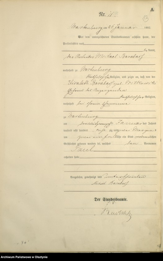 image.from.unit.number "Geburts-Haupt-Register Nr 1 - 206"