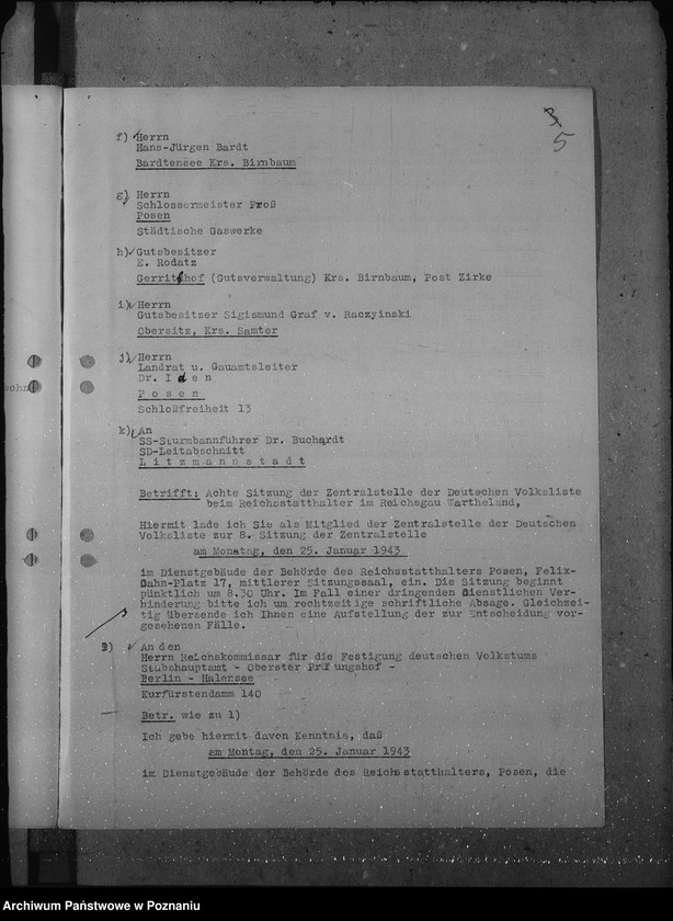 Obraz 9 z jednostki "Achte Sitzung der Zentralstelle der Deutschen Volksliste beim Reichsstatthalter"