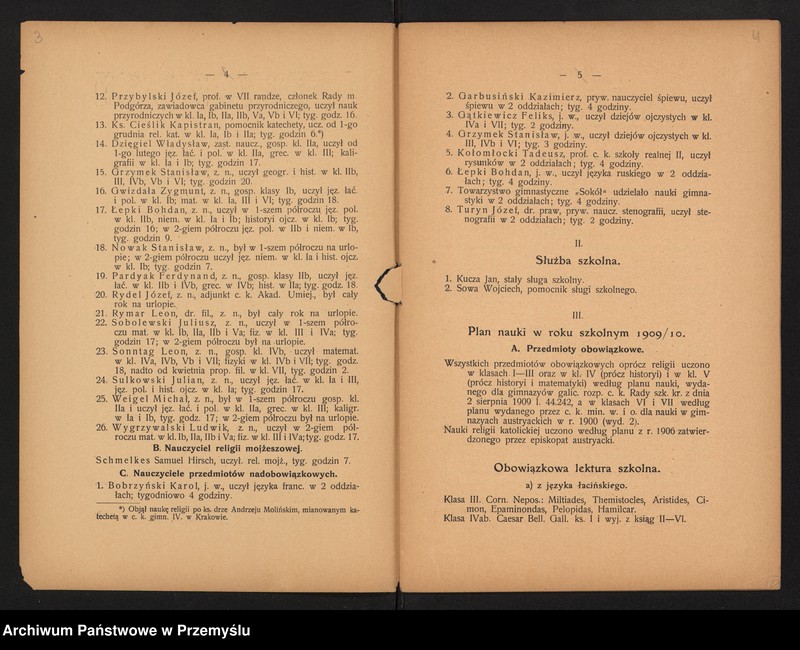 image.from.unit.number "IV Sprawozdanie dyrektora c.k. gimnazjum V. w Krakowie za rok szkolny 1909/10"