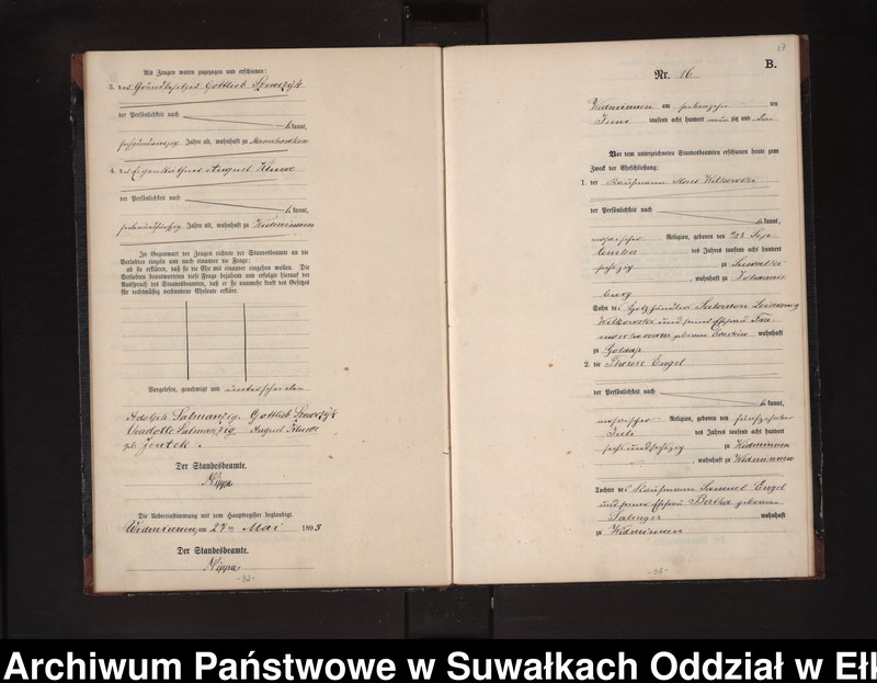 image.from.unit.number "Heiraths-Neben-Register des Preussischen Standes-Amtes Widminnen Kreis Loetzen"