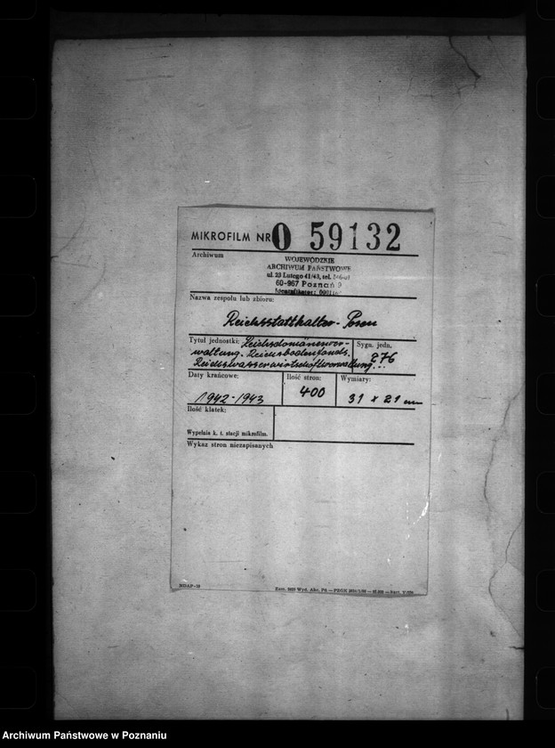 Obraz 2 z jednostki "Reichsdomänenverwaltung. Reichsbodenfonds. Reichswasserwirtschaftsverwaltung. Landeskulturverwaltung"