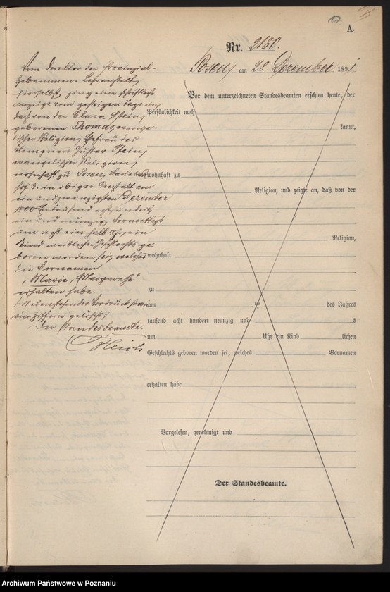 Obraz 20 z jednostki "Księga urodzeń t. VI"