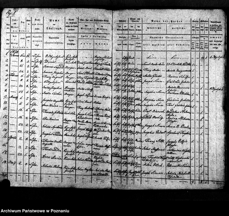 Obraz z jednostki "Duplikat der Geborenen, Getrauten, Verstorbene"