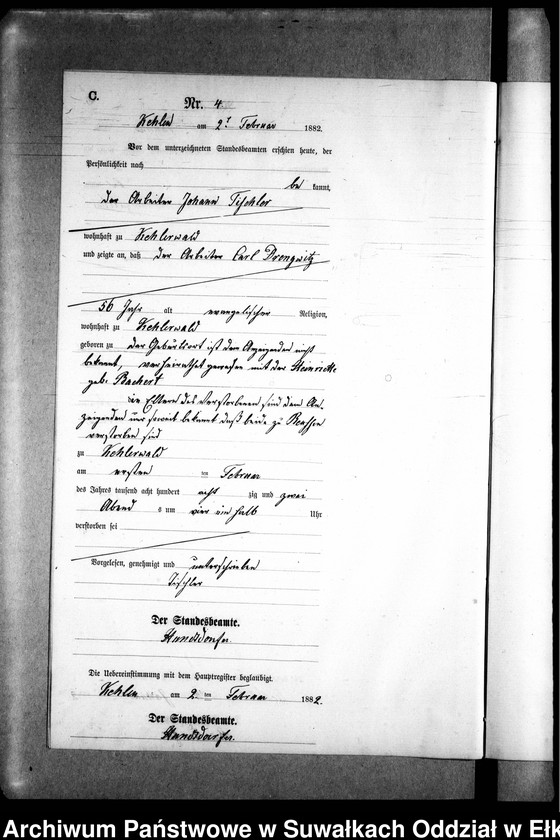 image.from.unit.number "Sterbe-Neben-Register des Preussischen Standes-Amtes Kehlen Kreis Angerburg"