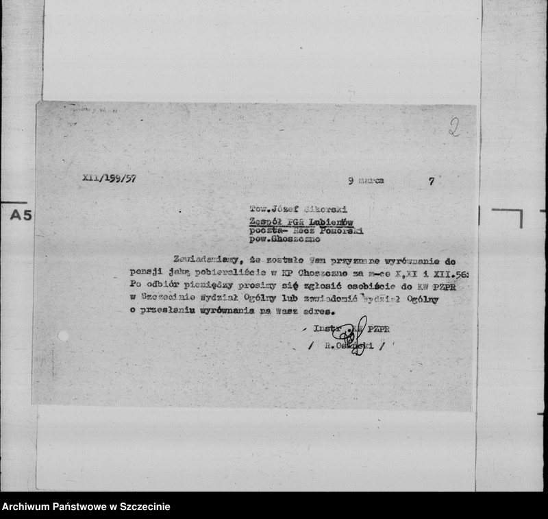 image.from.unit.number "Korespondencja przychodząca i wychodząca do Komitetu Centralnego Polskiej Zjednoczonej Partii Robotniczej"