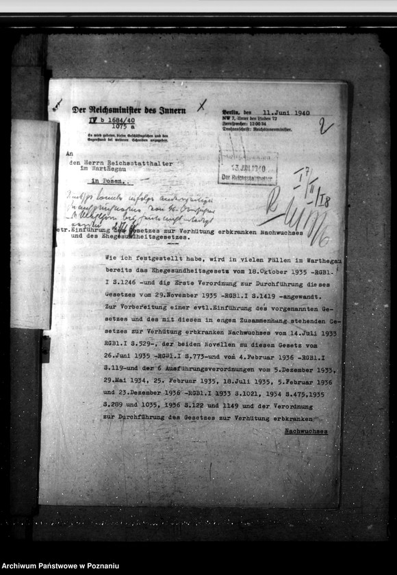 Obraz 5 z jednostki "Gesetz zur Verhütung erkrankten Zackwuchses"