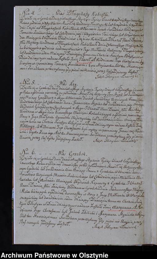 image.from.unit.number "Akta Stanu Cywilnego Gminy Grzebskiey Urodzenia, Zawartych Małżeństw, Zeyścia z Roku 1834"