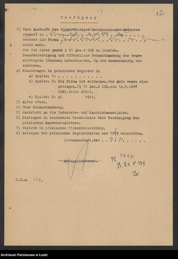 Obraz 14 z jednostki "Jankiel Brandzel – sprzedaż owoców"