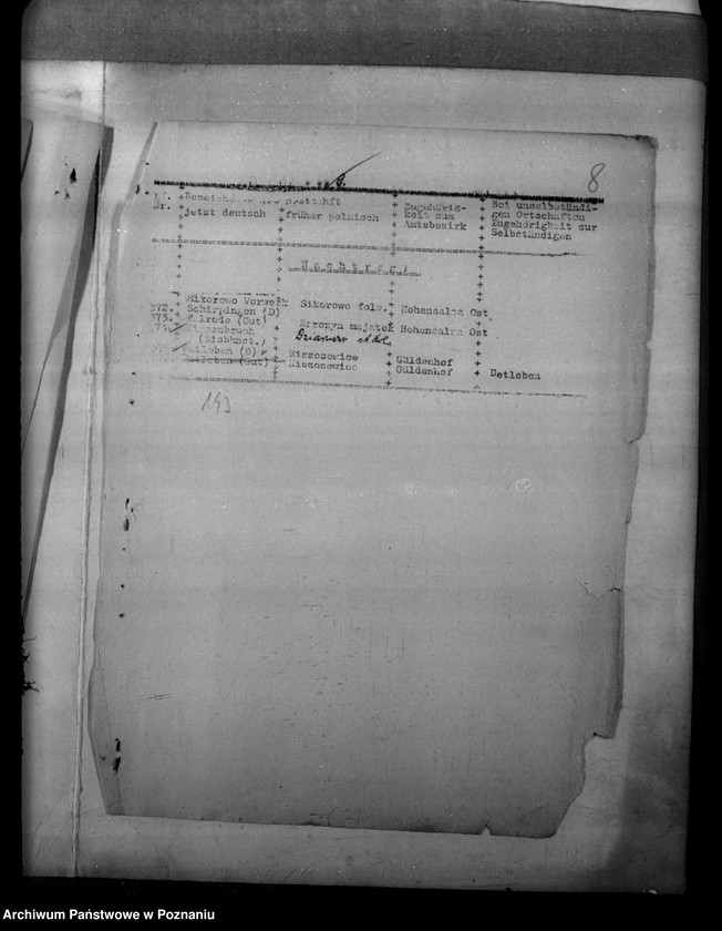 Obraz 13 z jednostki "Ortsnamenverzeichnis des Kreises Hohensalza"