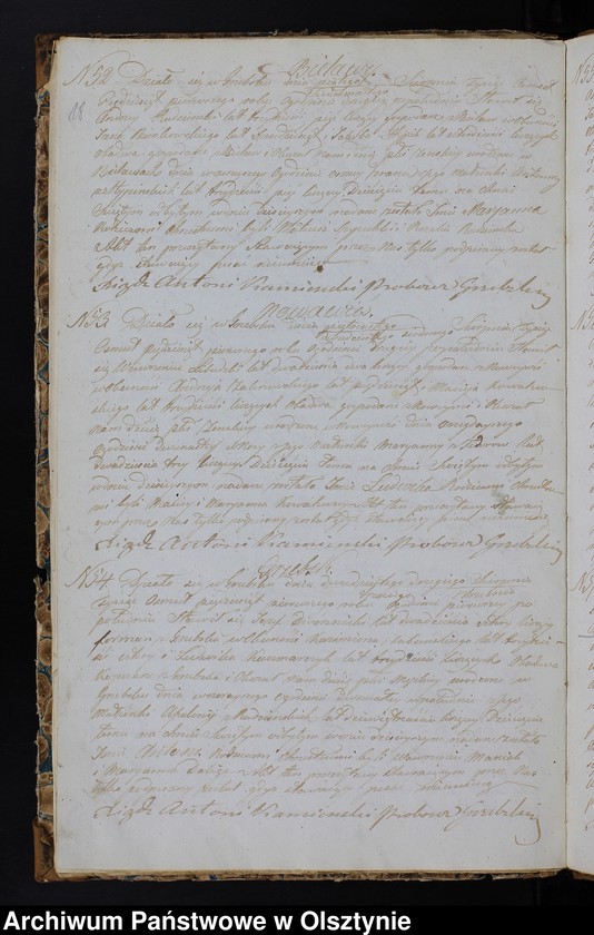 image.from.unit.number "Duplikat Aktów Urodzenia, Zaślubień, Zeyścia za Rok 1851 z Parafij Grzebskiey"