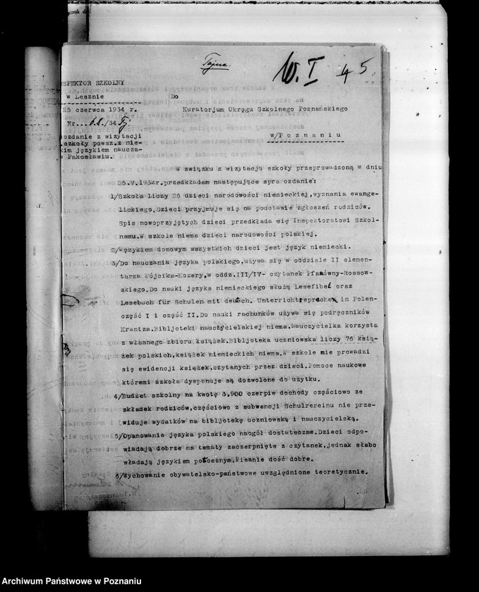 Obraz 8 z jednostki "Prywatna Szkoła Powszechna z niemieckim językiem nauczania w Pakosławiu powiat Rawicz"