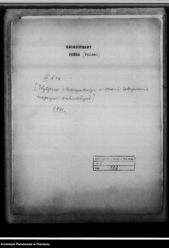 Obraz 4 z jednostki "[Wytyczne i korespondencja w sprawie zabezpieczenia magazynów archiwalnych]"