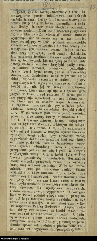 Obraz 16 z kolekcji "Karciane rozgrywki warszawskie111"