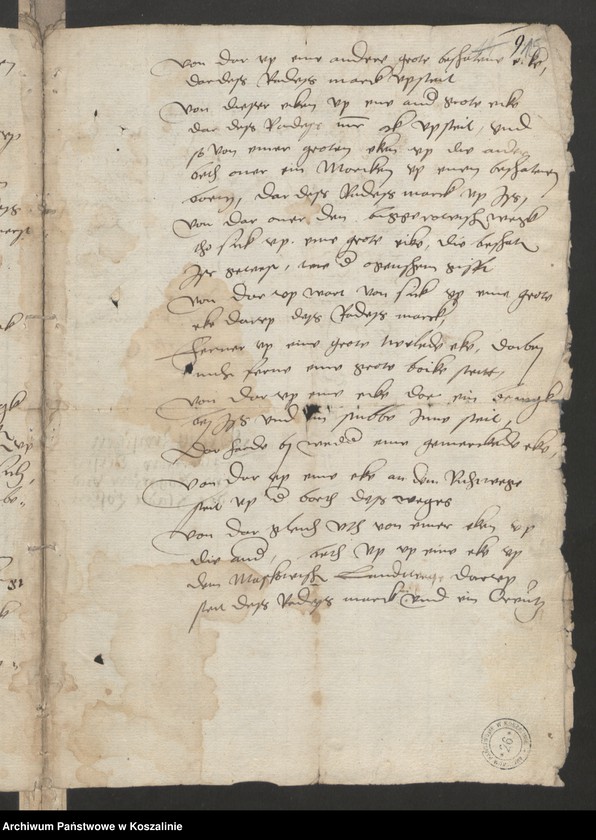 image.from.collection.number "Granice miasta Koszalina. Tom I: 1558-1689 [odpis dokumentu z 1337 roku]111"