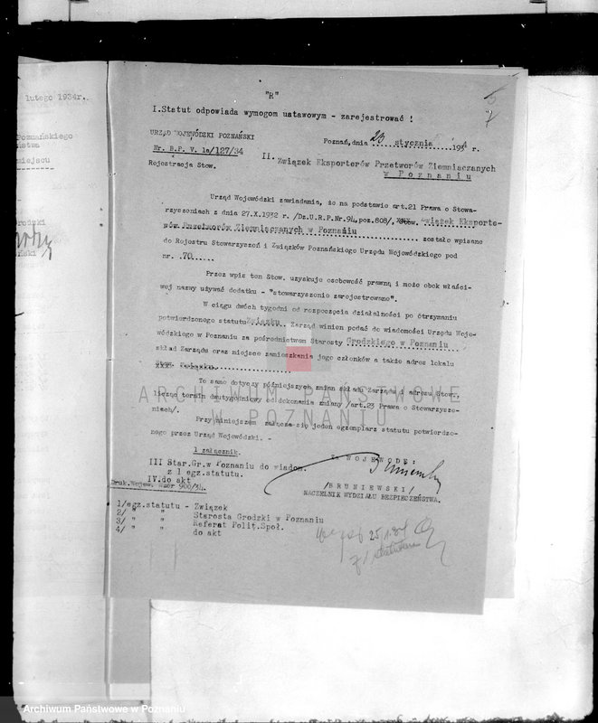 Obraz 11 z jednostki "/Związek Eksporterów Przetworów Ziemniaczanych Poznań/"