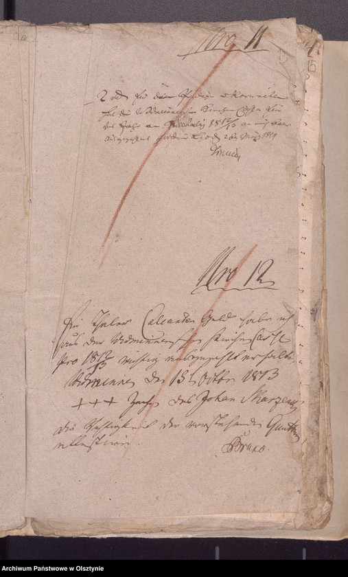 image.from.unit.number "Beläge zur 1812/1813 Jahres Kirchen Rechnung von Widminnen"