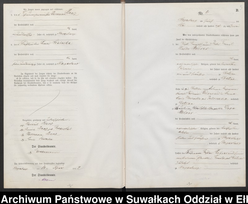 image.from.unit.number "Heiraths-Neben-Register des Preussischen Standes-Amtes Angerburg Kreis Angerburg"