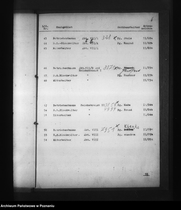 Obraz 10 z jednostki "Organizacja komórek partii NSDAP oraz Deutsche Arbeitsfront w urzędzie namiestnika raju Warty"