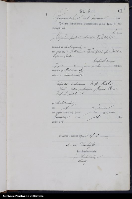 image.from.unit.number "Sterbe-Haupt-Register Nr 1 - 190"