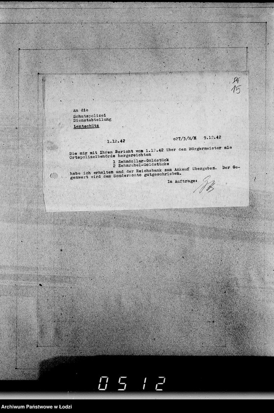 Obraz 19 z jednostki "Belege 803-909. Sonderkonto 12300."