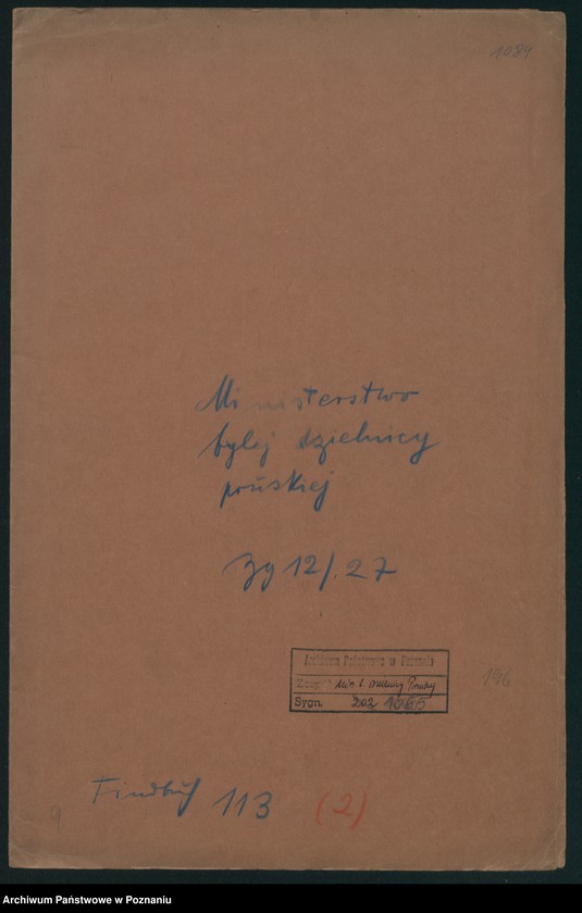 Obraz 2 z jednostki "Spis aktów Wydziału Gospodarczego Ministerstwa byłej dzielnicy pruskiej"