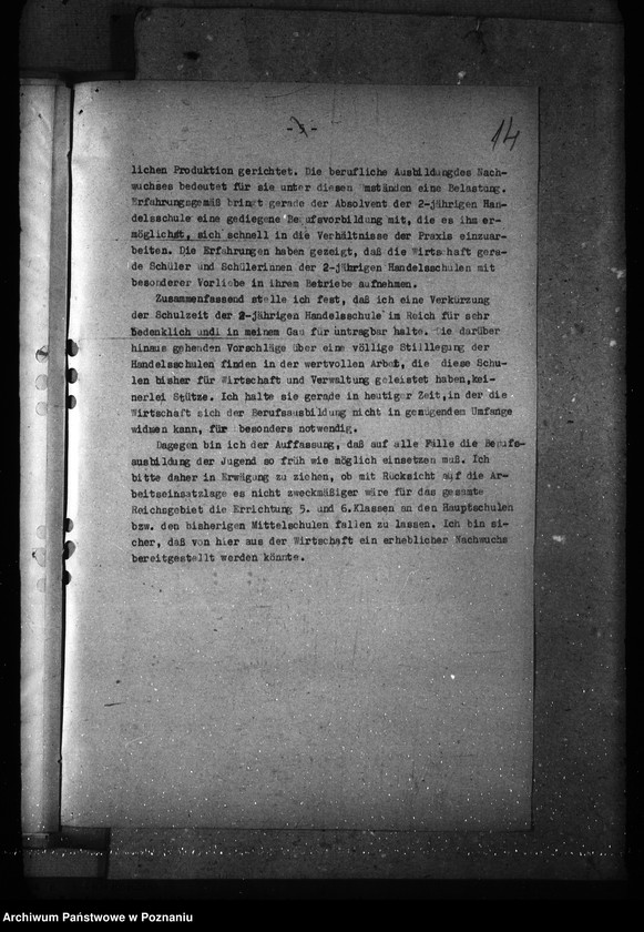 Obraz 18 z jednostki "Vereinfachungen der Verwaltung und auf dem Gebiete des Handelsschulwesens"