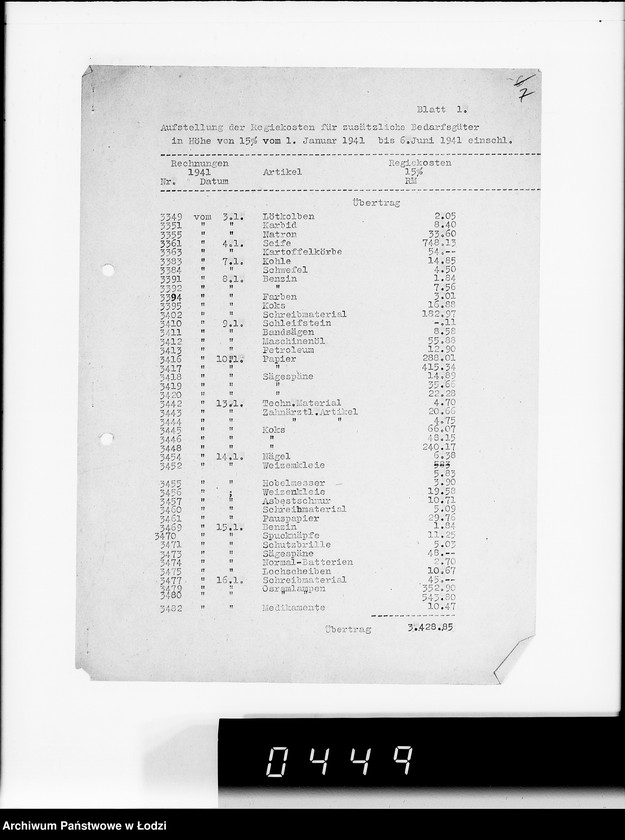 Obraz 11 z jednostki "Betrifft: Rückvergütung Regiekosten"