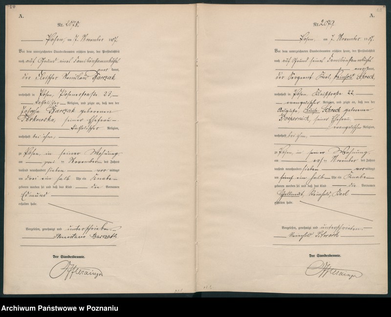 Obraz 8 z jednostki "Księga miejscowa urodzeń tom V [Rejestr główny urodzeń]"