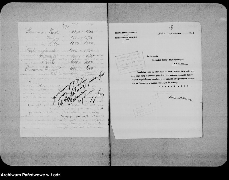 Obraz 16 z jednostki "Szpital starozakonnych im. małż. Poznańskich"