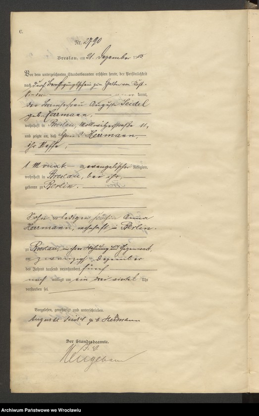 image.from.unit.number "Sterbe-Haupt-Register Breslau II 1905 Band 8"