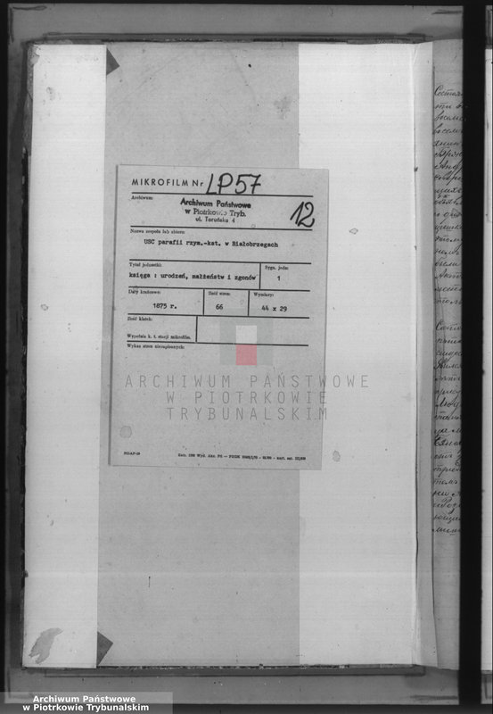 image.from.team "Akta stanu cywilnego Parafii Rzymskokatolickiej w Białobrzegach"
