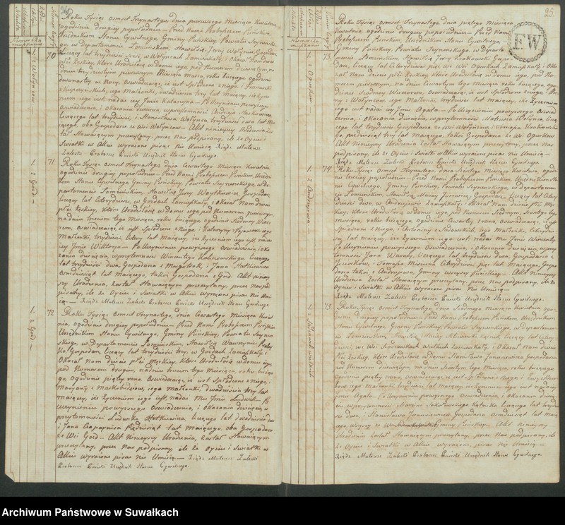 image.from.unit.number "Akta urodzonych gminy puńskiey od 1-go stycznia do dnia ostatniego grudnia 1813 roku."