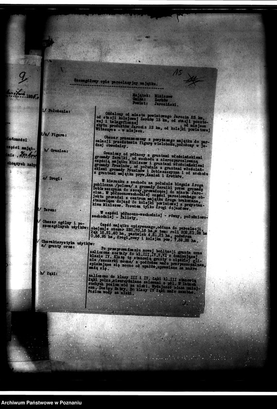 Obraz 18 z jednostki "Parcelacja majątku Miniszew"