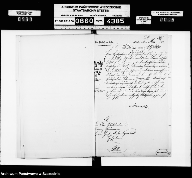 Obraz 20 z jednostki "Katholische Pfarrselle in Bütow"