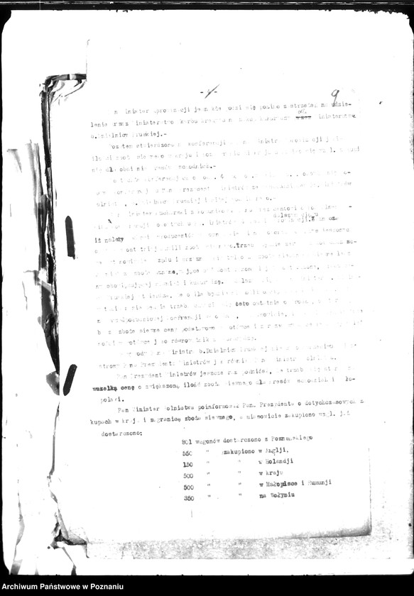 Obraz 14 z jednostki "Sprawozdania z czynności Dep. Aprowizacji w zakresie dostarczania zbóż siewnych dla Min. Roln."