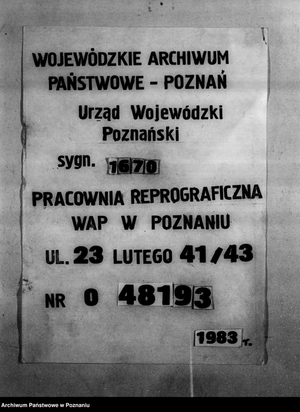 Obraz 1 z jednostki "/Wykaz dłużników osad gruntowych/ wykaz orzeczeń z art. 61 ustawy o wykonaniu reformy rolnej przekazanych do administracji P.B. Rolnego"
