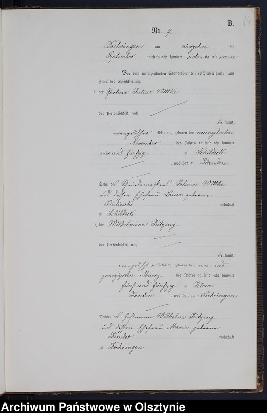 image.from.unit.number "Heiraths-Neben-Register Nr 1 - 11"