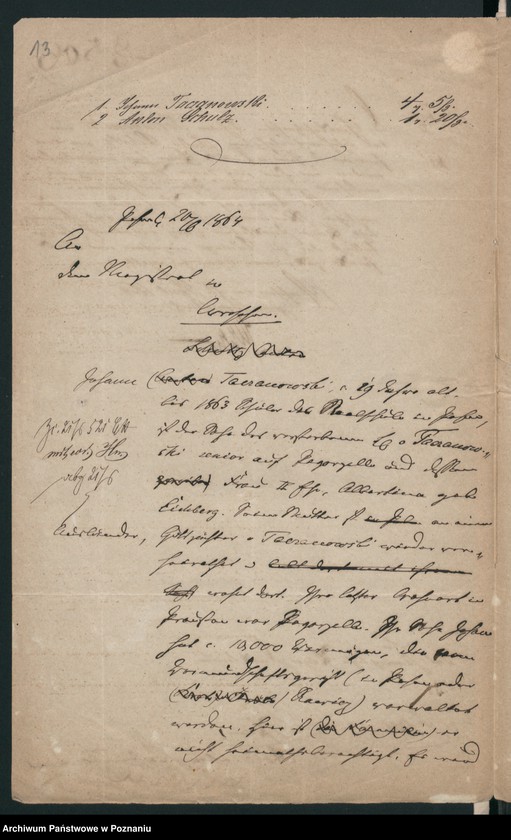 Obraz 17 z jednostki "A. betr. den Johann Taczanowski, Gutsbesitzer - Sohn"