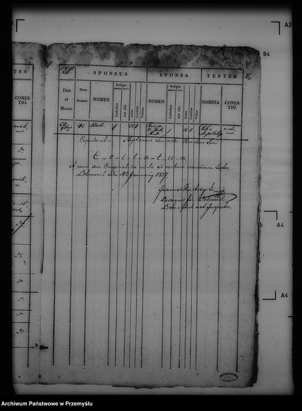Obraz 20 z jednostki "[Kopie ksiąg metrykalnych parafii Trzcianiec (dekanat Bircza)]"