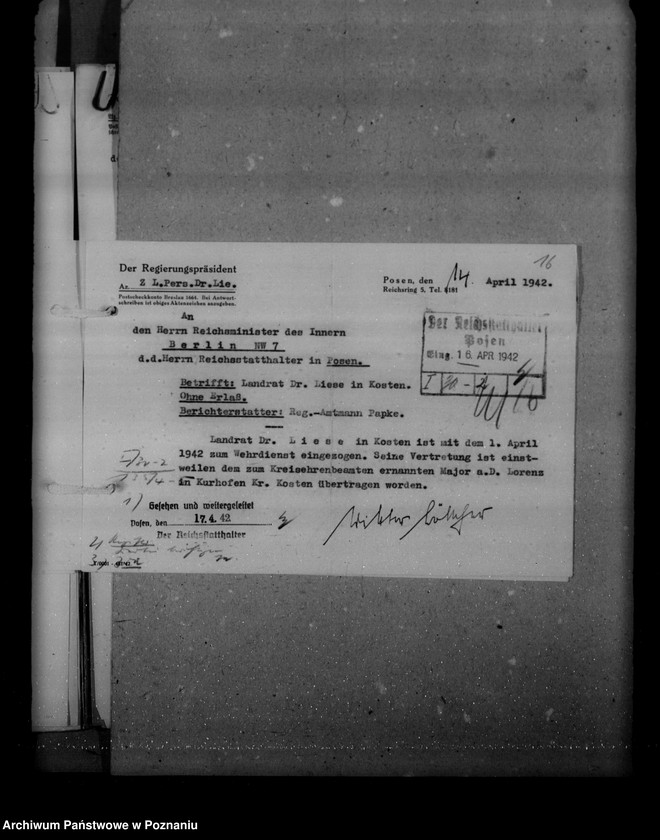 Obraz 20 z jednostki "Służba wojskowa landratów, Reg. Posen"