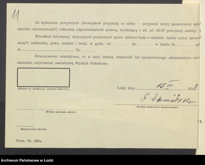 image.from.unit.number "Księga inwentarzowa nieruchomości m. Łodzi ul. Podgórna"